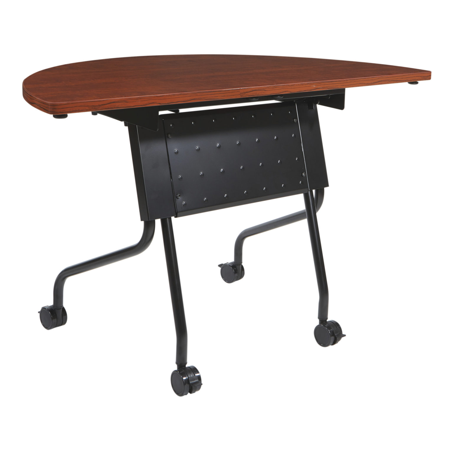 OfficeStar Folding/Nesting Training Table Half Round WorkSmart