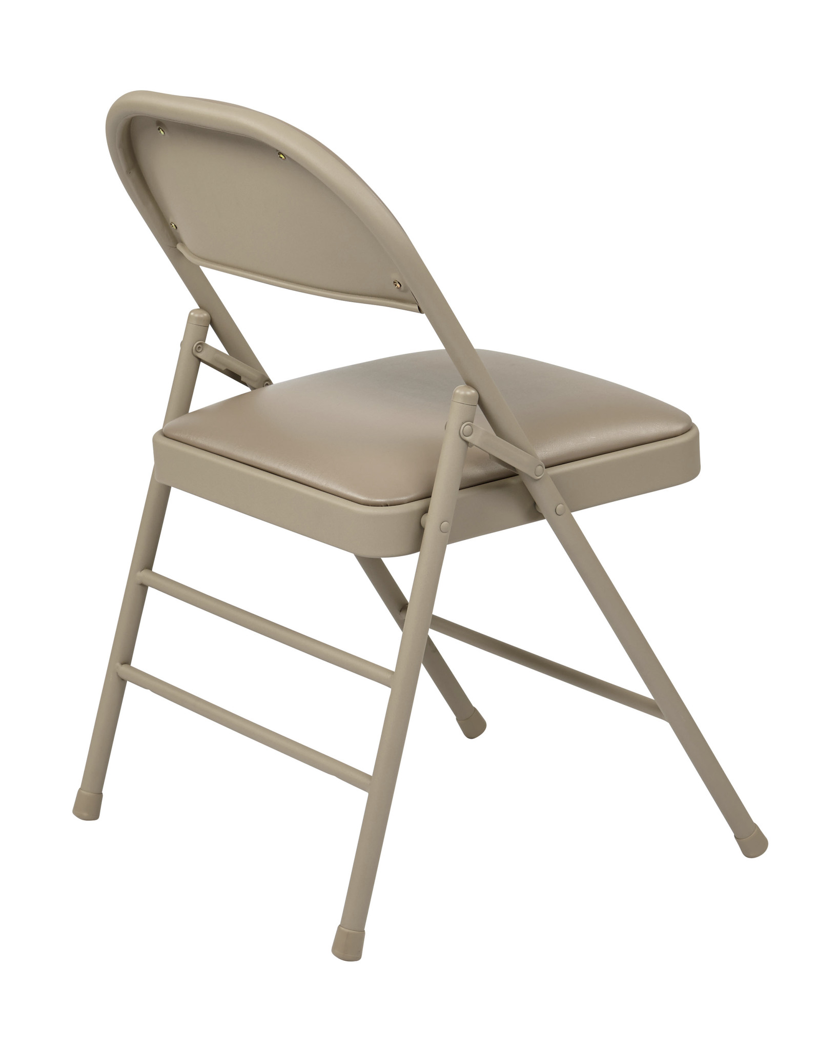 OfficeStar WorkSmart FF23124V Series Tan Folding Chair w/Vinyl Seat & Back 4 Pack WorkSmart